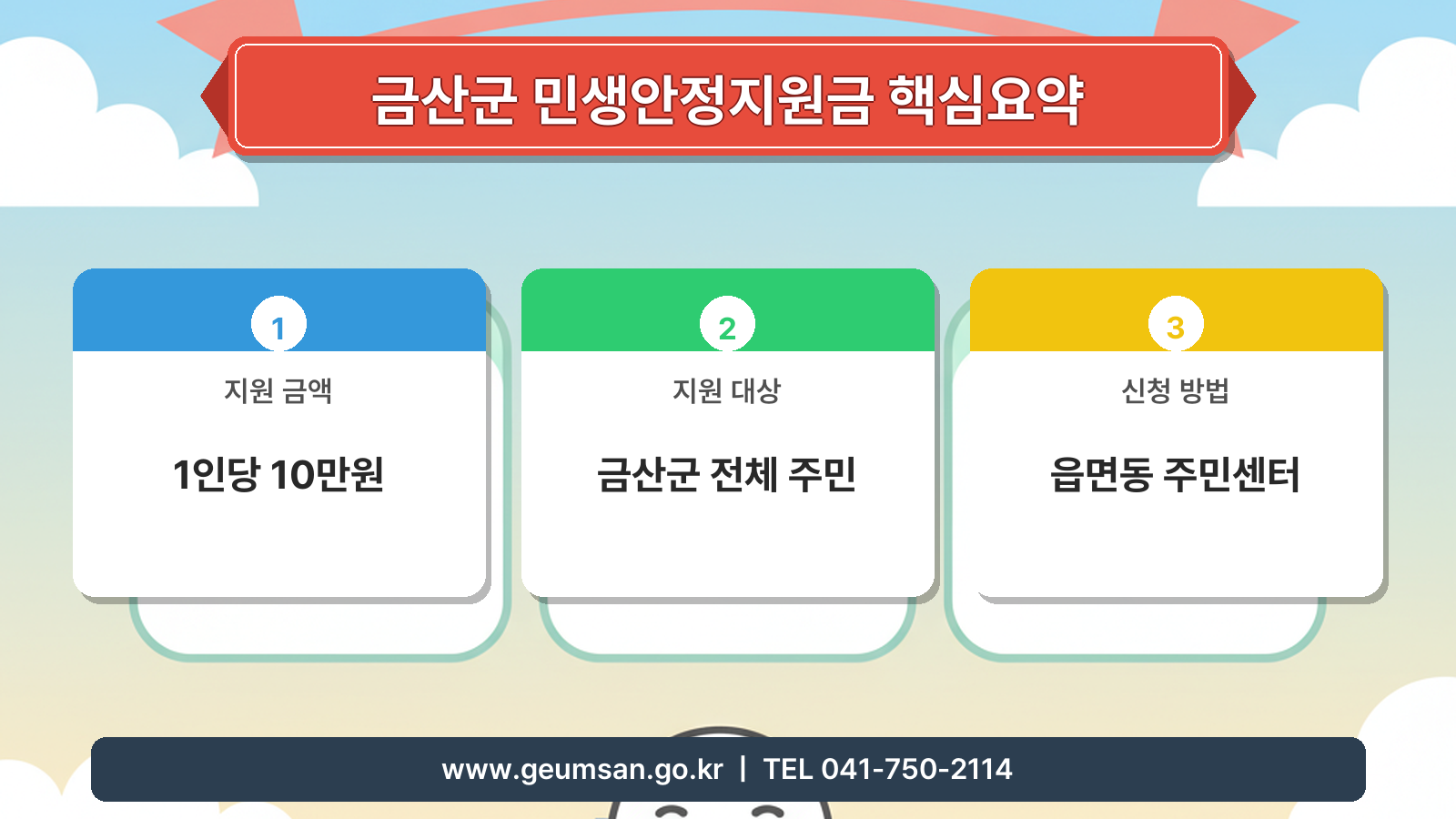 금산군 민생안정지원금 개요 및 핵심 혜택 안내 이미지
