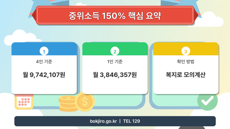 중위소득 150% 확인 방법 2026년 기준 개요 안내 이미지