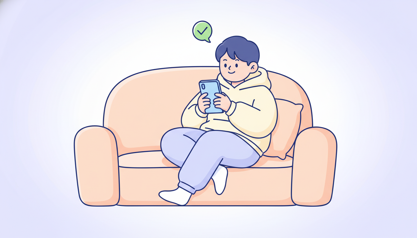 경남동행론 신청방법 모바일 신청 완료 안내 일러스트