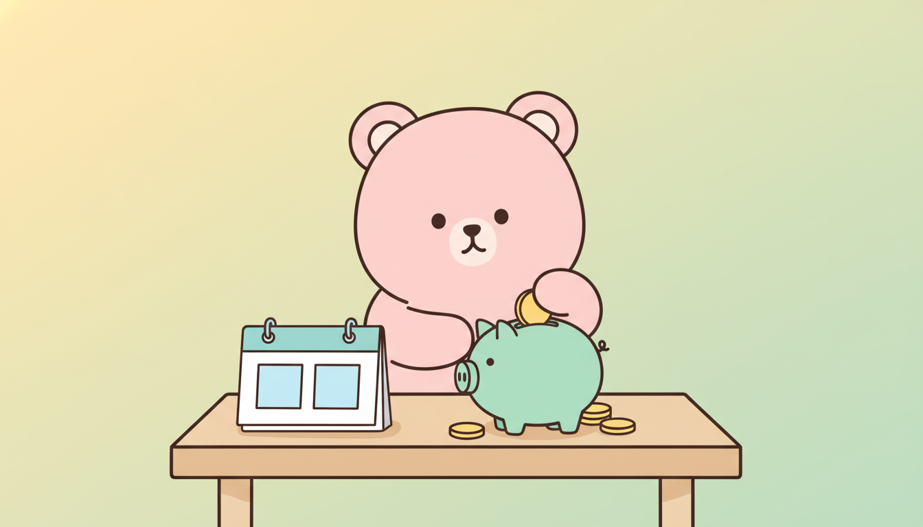 주거안정 월세대출 대출 기간 및 금액 - 달력과 저금통이 있는 책상