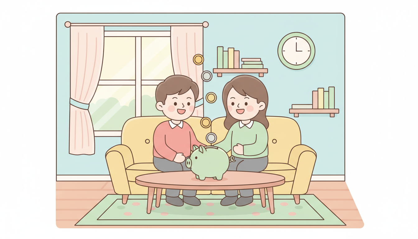 리얼티인컴 배당금으로 매달 수입을 얻는 투자자 일러스트