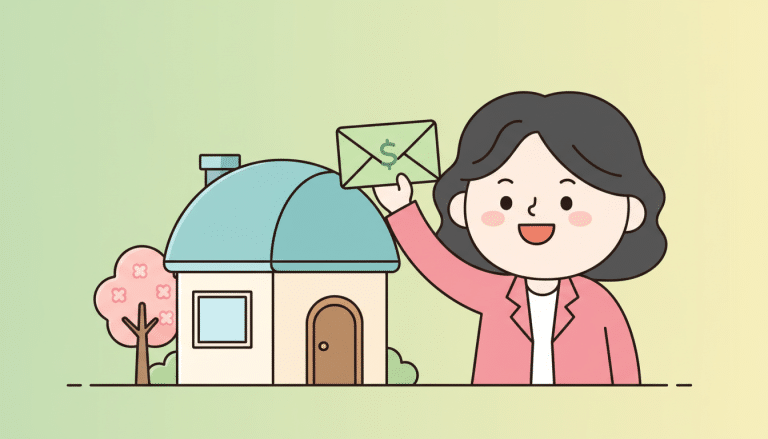 미국 배당주 추천 투자로 배당금을 받아 기뻐하는 캐릭터 일러스트