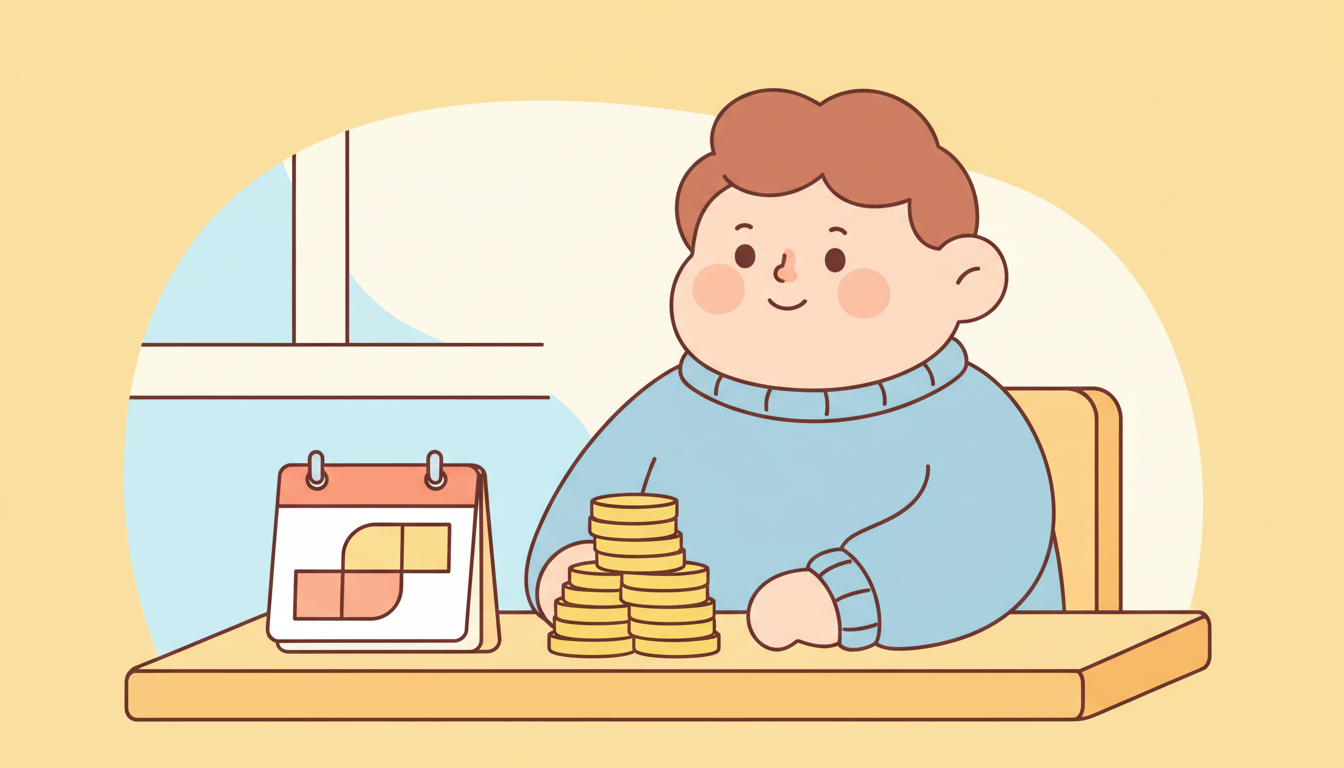 미국 배당주 분기 배당금 일정과 수익이 쌓이는 모습을 표현한 일러스트