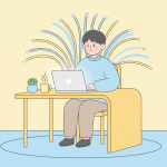 미국 광통신 대장주 투자 개념을 설명하는 일러스트