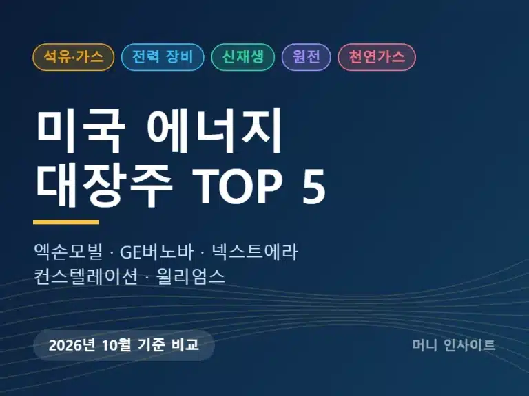 미국 에너지 대장주 TOP 5 썸네일